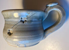 Nice Handmade Pottery Signed Shooting Stars Gray High End Coffee Mug Minty picture