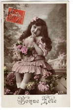 FRENCH ANTIQUE Postcard    REAL PHOTO (RPPC) -  TINTED -    