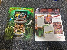 2 BALLY FACTORY ORIGINAL 1992 CREATURE FROM THE BLACK LAGOON PINBALL  FLYER NEW picture