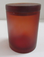 Vintage Reddish Amber Glass Apothecary Jar Canister picture