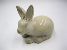 Stoneware Pottery Bunny Rabbit Figurine Natural Color Mint Condition picture