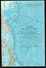 1959-12 December Vintage Map ASIA & Adjacent Areas National Geographic - (560) picture