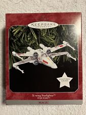 1998 Hallmark Keepsake Ornament Magic Light Star Wars X-Wing Starfighter DMG Box picture