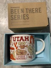 New In Box Starbucks Been There Series Ceramic Mug UTAH 14 Oz White/Orange 2021 picture