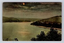 Steubenville OH-Ohio, Moonlight on Lake, Antique Vintage c1911 Souvenir Postcard picture