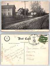 Etna Ohio DIRT ROAD LOOKING NORTH Postcard L368 picture
