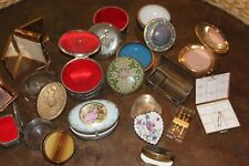16 VINTAGE/ANTIQUE/40'S/50'S PILL AND TRINKET CONTAINERS ESTATE SALE FIND picture
