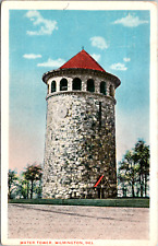 Wilmington Delaware DE Old Clock Stone Water Tower Vintage C. 1920s Postcard picture