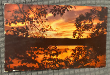 Vintage Postcard - Sunset on Lake Winnipesaukee New Hampshire - POSTED 1953 picture