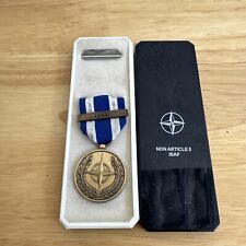 NATO ISAF Afghanistan War Service Peace Non Article 5 Medal Boxed picture