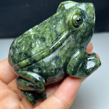 Natural Crystal Specimen.XIUYAN JADE. Hand-carved.The Exquisite FROG.GIFT.OR picture