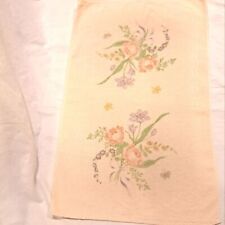 Vintage JCPenny kitchen hand towel floral while yellow flowers picture