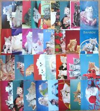 CATS: Collection SEVENTY-SIX (76) Chrome Postcards, Circa 1950-60, Cat & Kittens picture