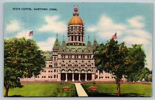 Postcard Connecticut Hartford State Capitol Linen 1944 picture