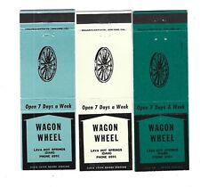 3 Wagon Wheel   Matchcovers    Lava Hot Springs, Idaho picture