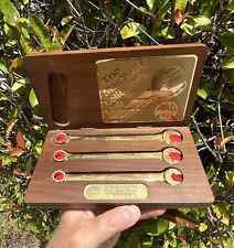 Vintage 1986 Mac Tools 24 Karat Gold Plated Limited Edition Wrench Set #01040 picture