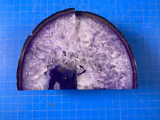 Beautiful Purple Agate Geode Bookends picture