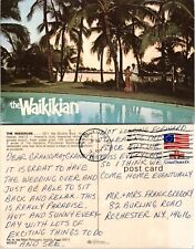 Hawaii Honolulu The Waikikian Hotel Palm Trees Posted 1982 Rochester NY Postcard picture