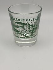 Vintage Meramec Caverns, Jesse James shot glass, Green Print picture
