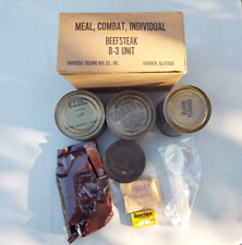 Vintage US Military Meal, Combat, Individual. Beefsteak B-3 Unit picture