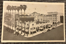 Antique Divided Postcard - California Hotel in San Bernardino - Classic Cars picture