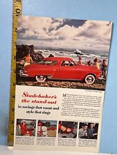 1950's Studebaker Commander Starlight Coupe Automobile Print Advertisement picture