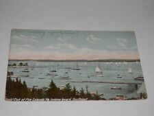 GEORGETOWN MAINE - FIVE ISLANDS - 1906 POSTCARD - YACHT CLUB toward SOUTHPORT picture