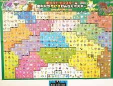 POKEMON POSTER 2010 Promotion 500 Characters listing Japanese double side Rare  picture