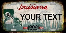 LOUISIANA (RUSTY LOOK) METAL AUTO TAG LICENSE PLATE CUSTOM PERSONALIZED picture