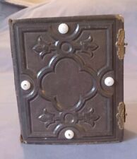 Antique Photo Album Dated 1863 with Photos Included  picture