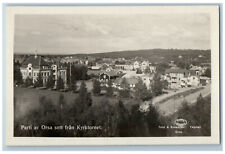 Dalarna Co. Sweden RPPC Photo Postcard Part Of Orsa From The Church Tower c1930s picture