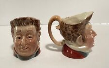 Vintage Pecksniff Beswick Ceramic Toby Mugs #1129 & #1117 Dickens England picture