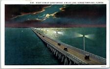 Postcard - Night View Of Gandy Bridge, Across Tampa Bay - Florida picture