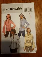 Butterick 4345 Womens button down blouse w/sleeve & collar options.  Sz FF 16-22 picture