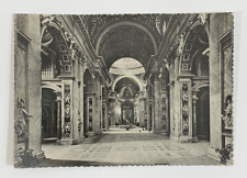 RPPC Internal Basilica of Saint Peter Rome Italy Real Photo Postcard picture