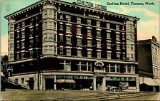 Carlton Hotel Street View Tacoma Washington WA 1908 DB Postcard T15 picture