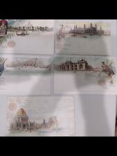 (5) 1893 Col. Expo Cards-1 Stamped postmarked 1893+(4) unused Official Souvenir picture