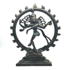 Handcrafted Vintage Brass India God Lord Nataraj Nataraja - Shiva Statue 12.75 picture