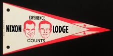 Vintage 1960 Richard Nixon Henry Lodge Political Aerial Antenna Flag Pennant picture