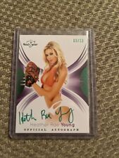 Heather Rae Young Benchwarmer Signature Series  Green Foil Auto Autograph 3/10 picture