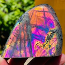 323g Amazing Orange Purple Labradorite Quartz Crystal Specimen Healing picture