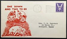 One Down Two To Go 1944 Military World War 2 Illustrated Envelope picture