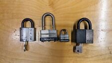Set of 4 Vintage Locks - 2 YALE & TOWNE with Keys, 2 Master Lock with No Keys picture