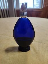Vintage Bourjois Cobalt Blue Perfume Bottle 1/4 Full picture