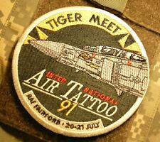 NATO TIGER MEET NTM burdock PATCH: RIAT 1991 Air Tattoo RAF FAIRFORD 20-21 JULY picture