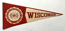 Vintage University of Wisconsin Paper Pennant Decal Gummed Back Sticker 8
