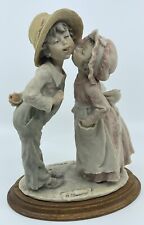 GIUSEPPE ARMANI Figurine Boy Girl Kissing Statue Sculpture Florence Art Italy picture