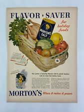 Mortons Salt Magazine Ad 10.75 x 13.75 Spud Imperials Cigarettes picture