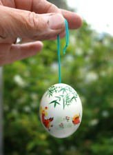 ~NIB~ BEAUTIFUL VTG CHINESE PAINTED EGG ORNAMENT SHNGHAI picture