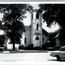 c1950s Rockwell IA RPPC First Congregational Church Real Photo Postcard Vtg A112 picture